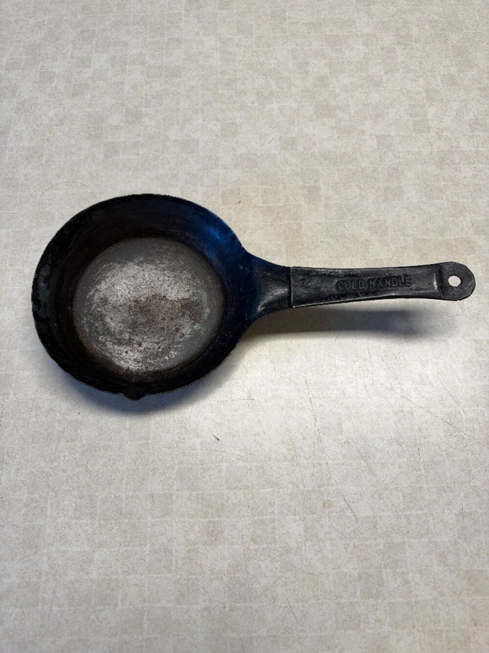 Vintage #39 Cold Handled Cowboy Skillet Tin Frying Pan 6"